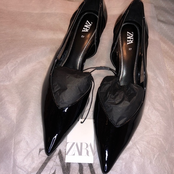 zara black pointed heels - Picture 2 of 9